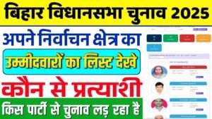 Bihar Election Candidate List Downlod 2025