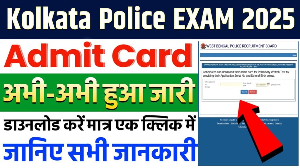 Kolkata Police Constable Admit Card 2025