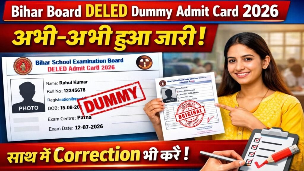 Bihar Board DELED Dummy Admit Card 2026