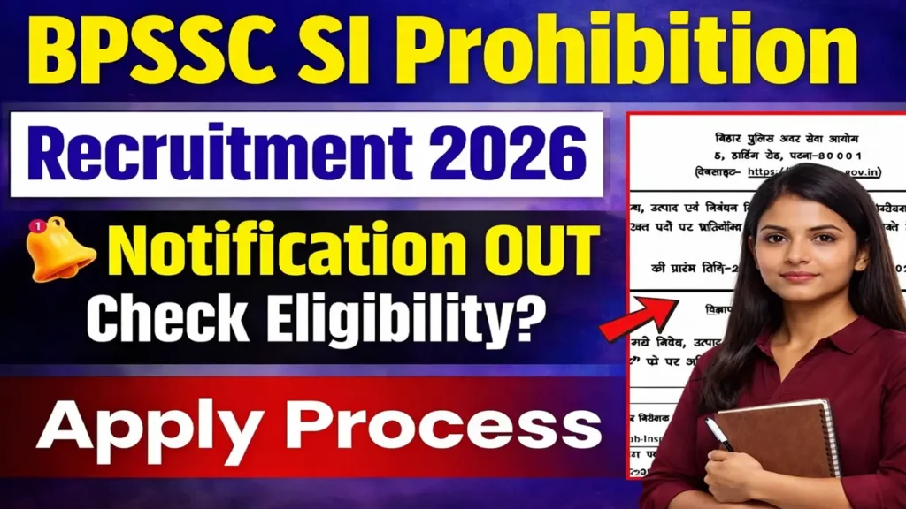 BPSSC SI Prohibition Recruitment 2026