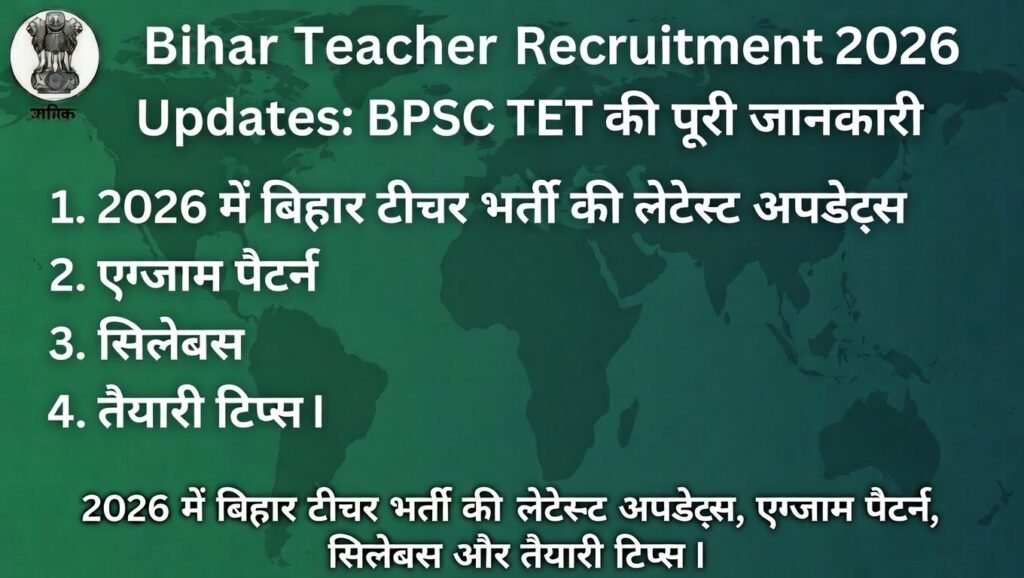 Bihar Teacher Recruitment 2026 Updates