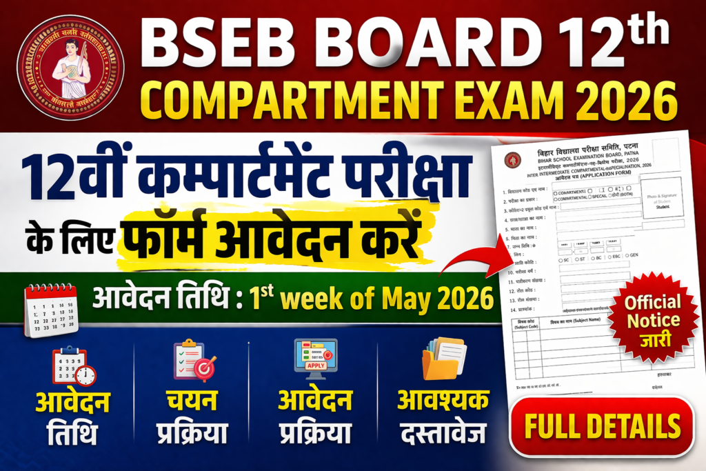 BSEB Board 12th Campartment Exam 2026