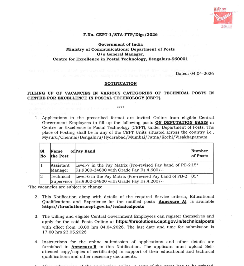 India Post Office New Bharti 2026