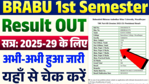 BRABU 1st Semester Result Session 2025-29
