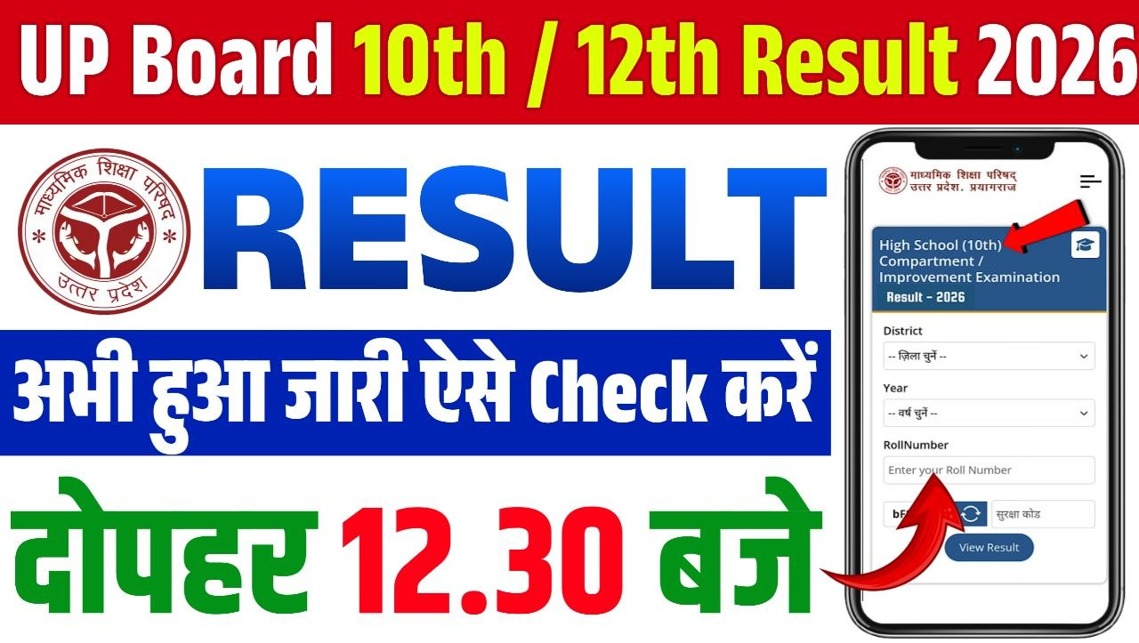 UP Board 10th 12th Result 2026