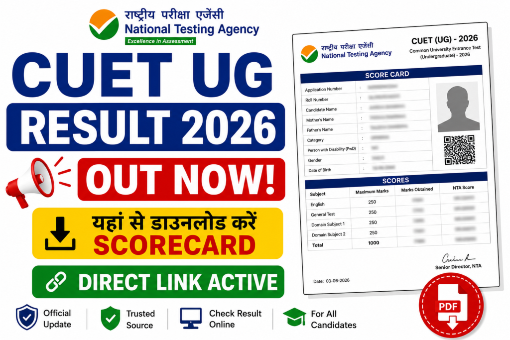 CUET UG Result 2026
