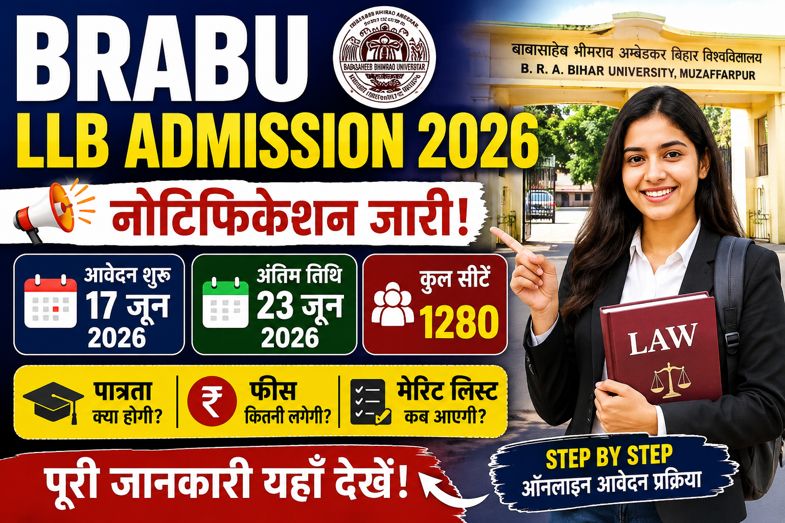 BRABU LLB Admission 2026