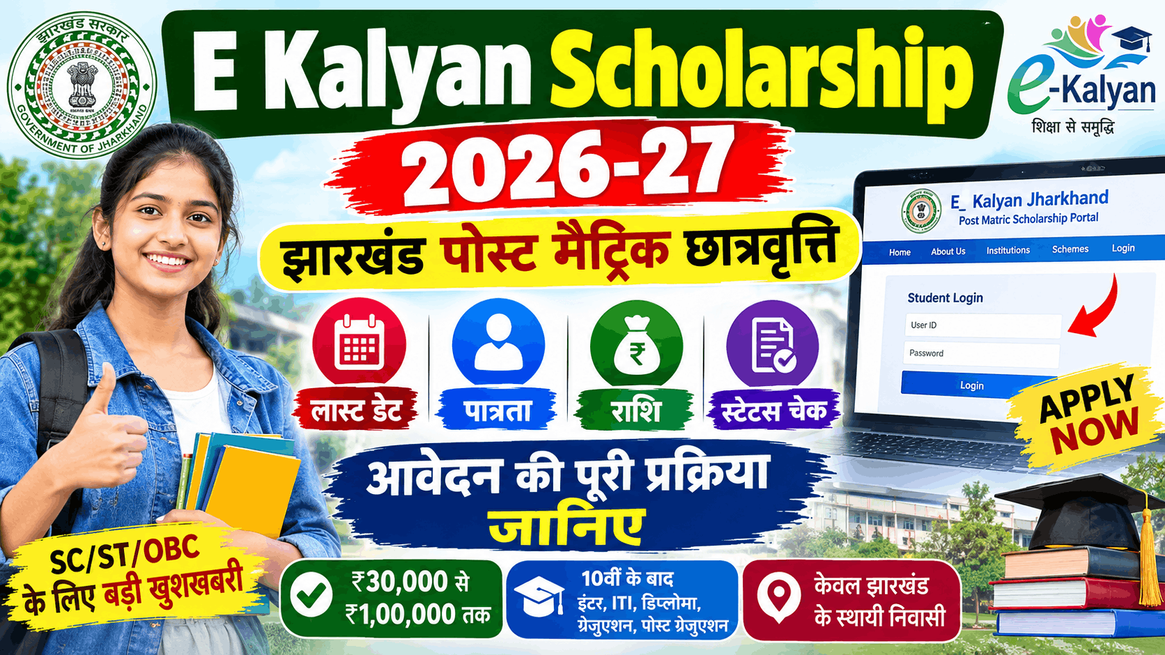 E Kalyan Scholarship 2026-27